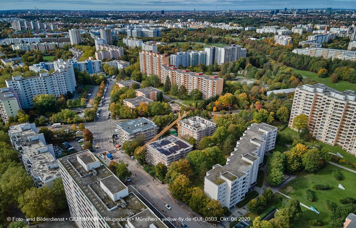 08.10.2020 - Aufstockungsbaustelle Oskar-Maria-Graf-Ring in Neuperlach
